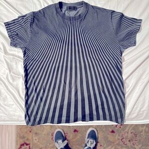 Prada Vertical striped t shirt // Made In Italy // Sz MENS SMALL